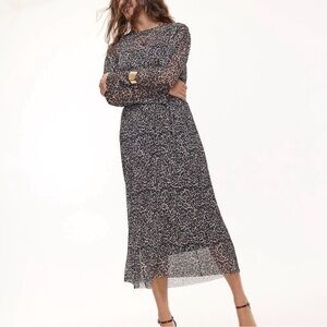 Semi-Sheer Leopard Dress